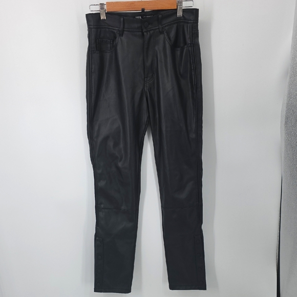 Zara Other - Zara Faux Leather Black Pants US Size 29
